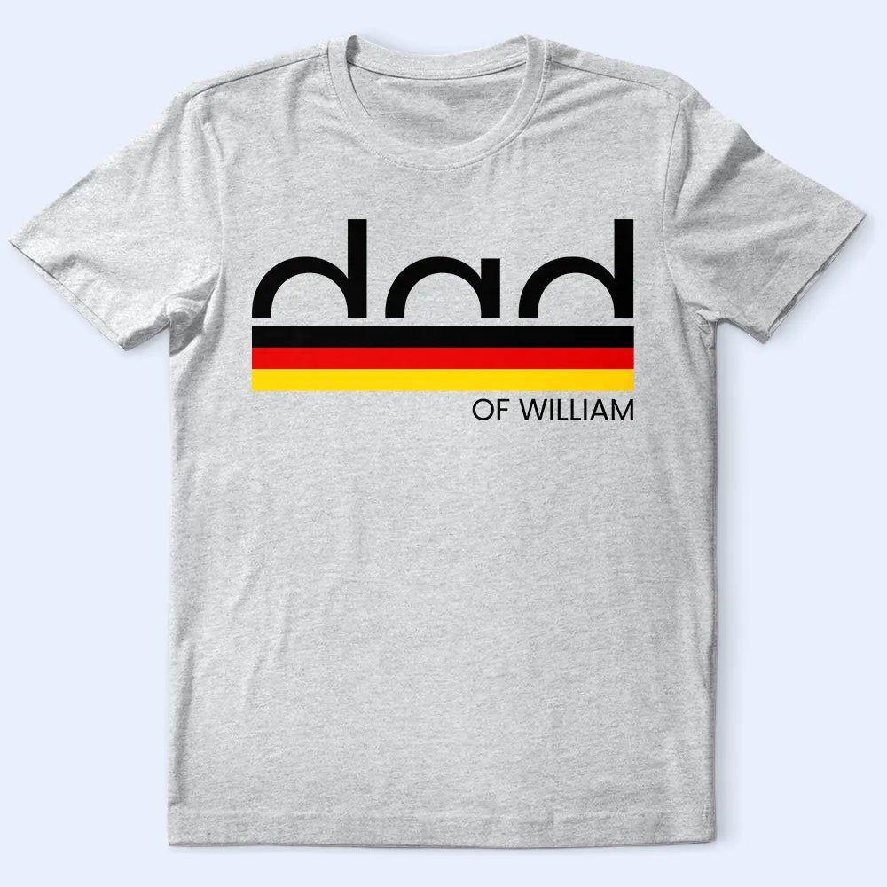 America Dad Of Kid Custom Name - Personalized T Shirt