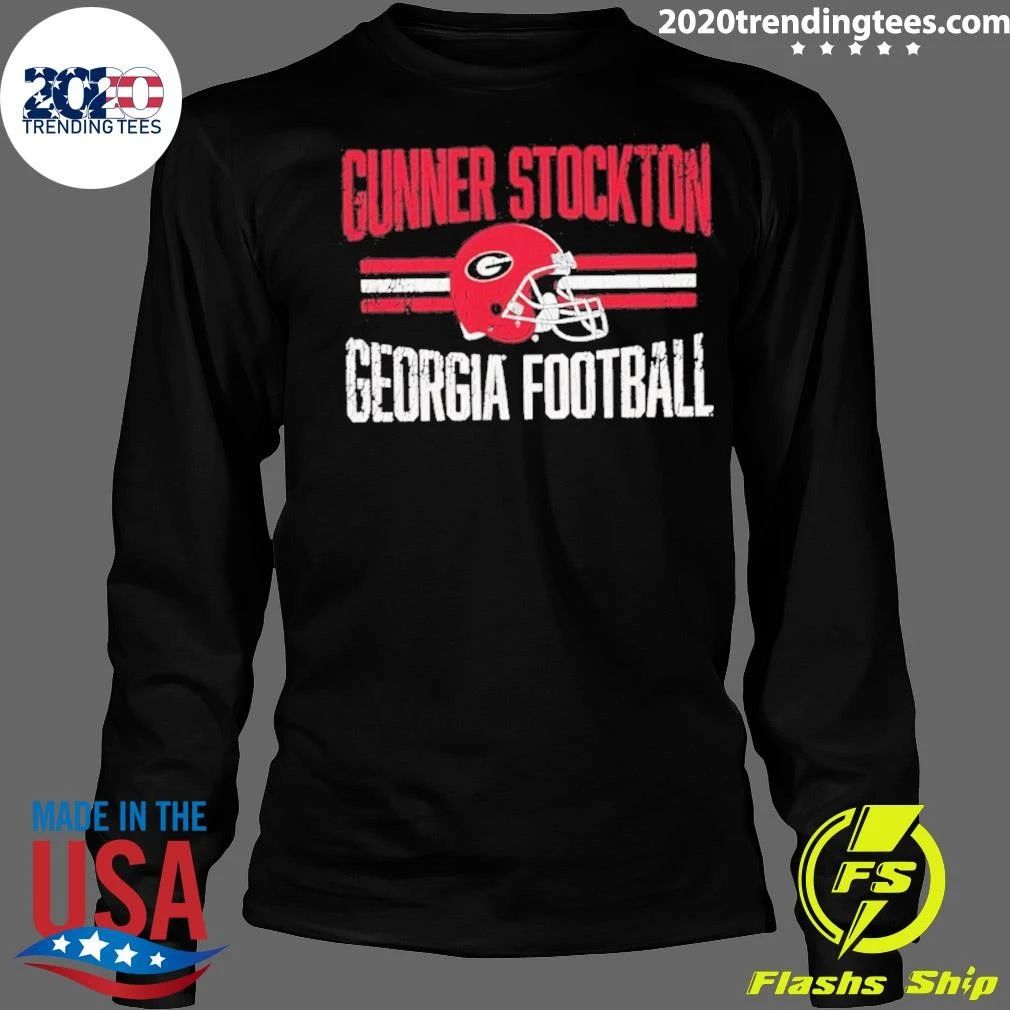 Gunner Stockton Georgia Bulldogs NCAA Football Helmet Hero Shirt