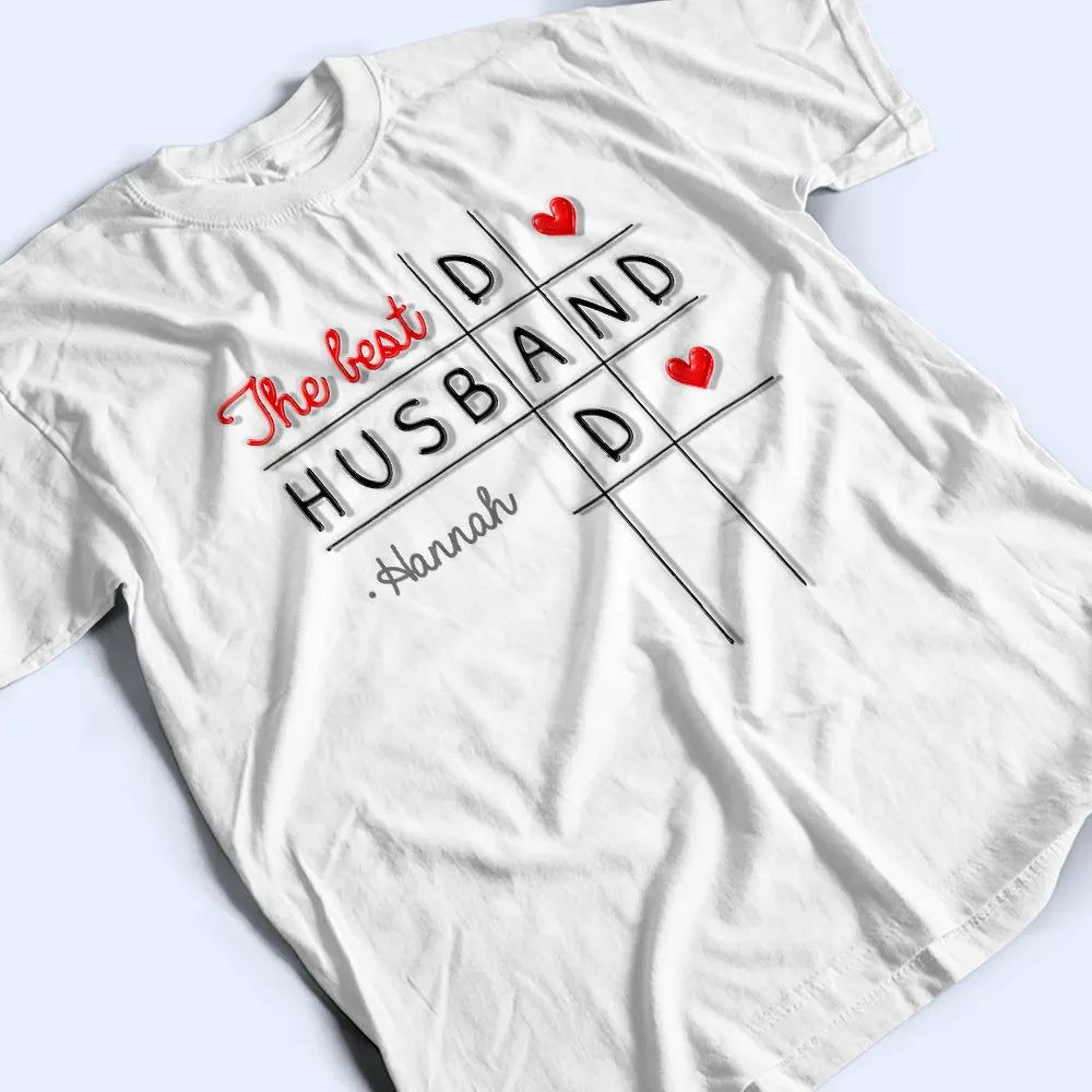The Best D Husband Dad Funny Kid Name Word Game - Personalized T Shirt