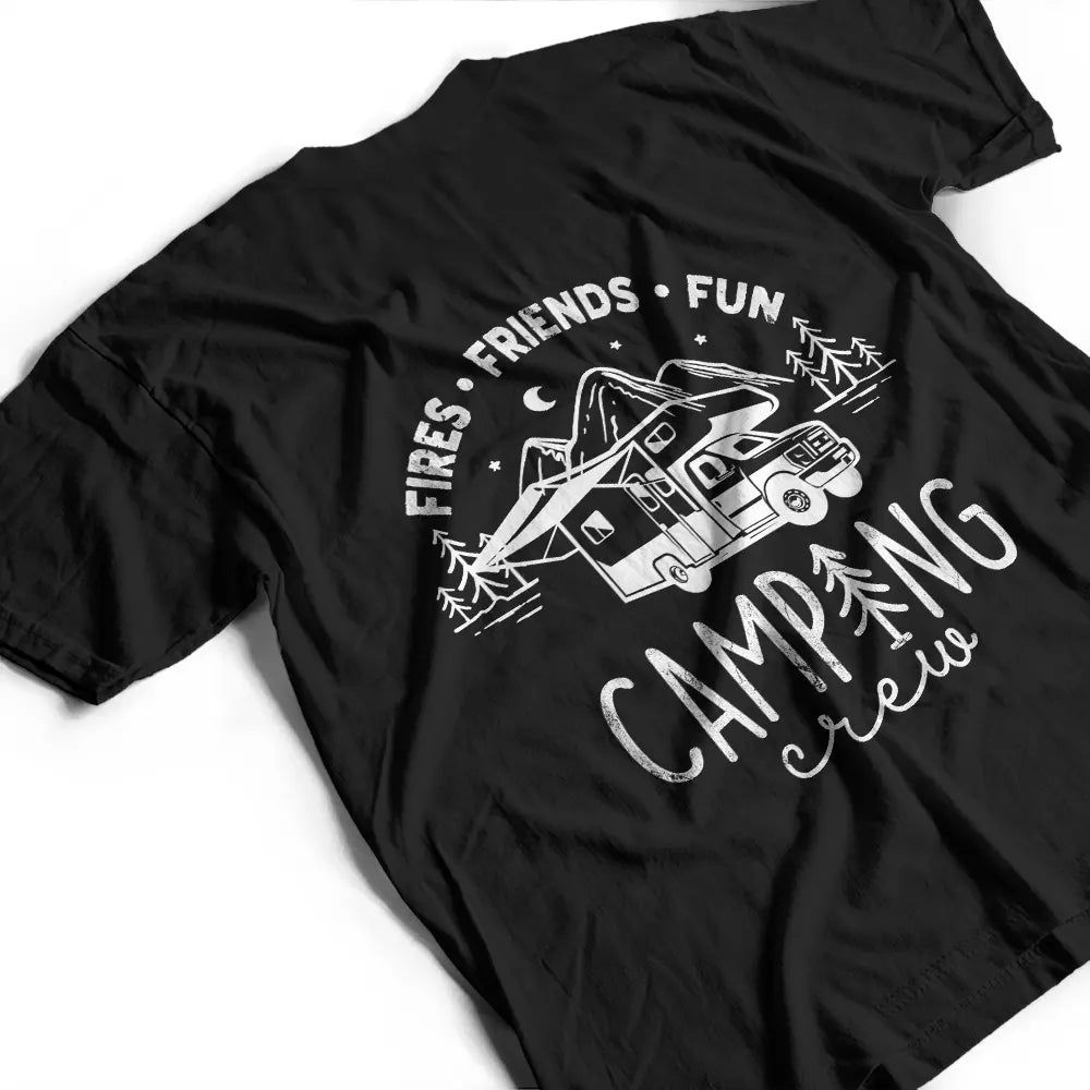 Camping Crew Fires Friends Fun - Personalized T Shirt