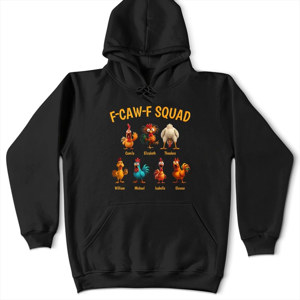 3D Effect Funny Chickens F-CAW-F Squad - Personalized T Shirt