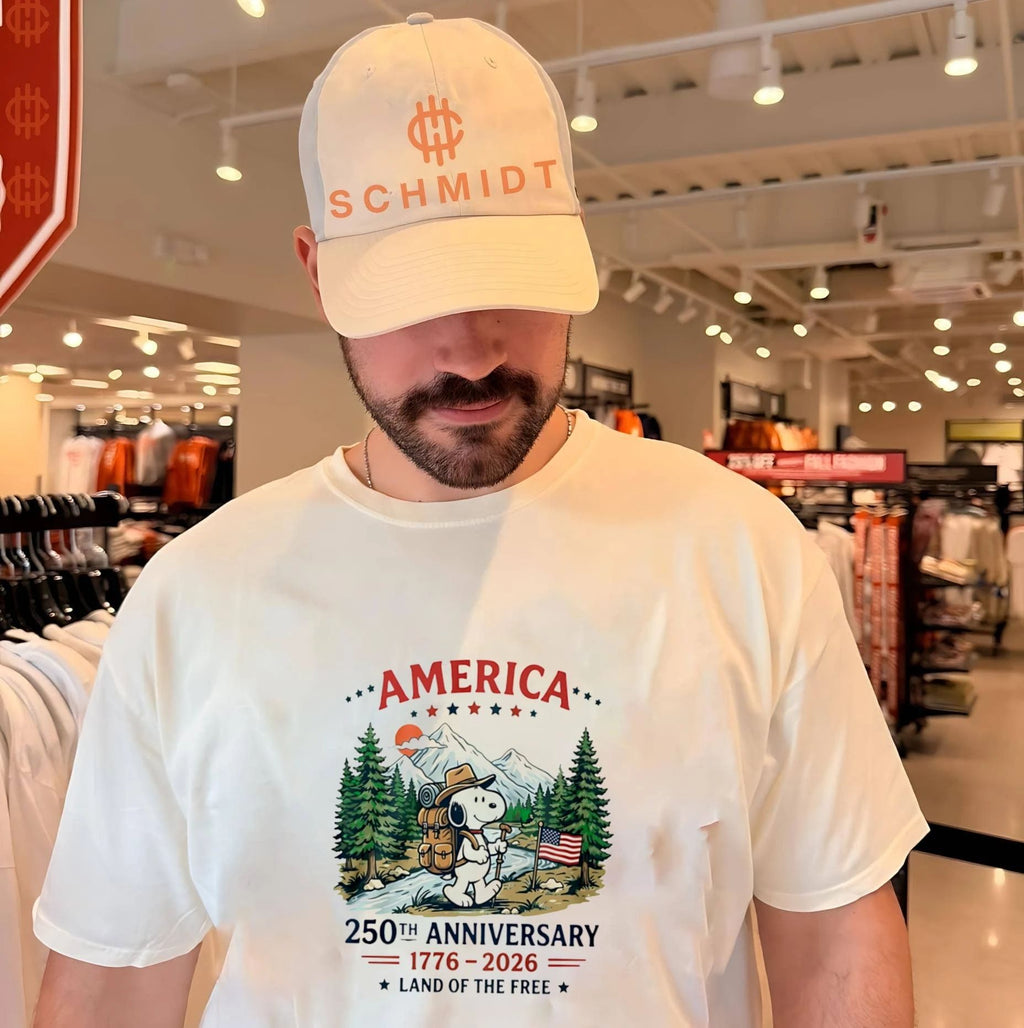 America 250Th Anniversary Snoopy Hiking Land Of The Free Shirt