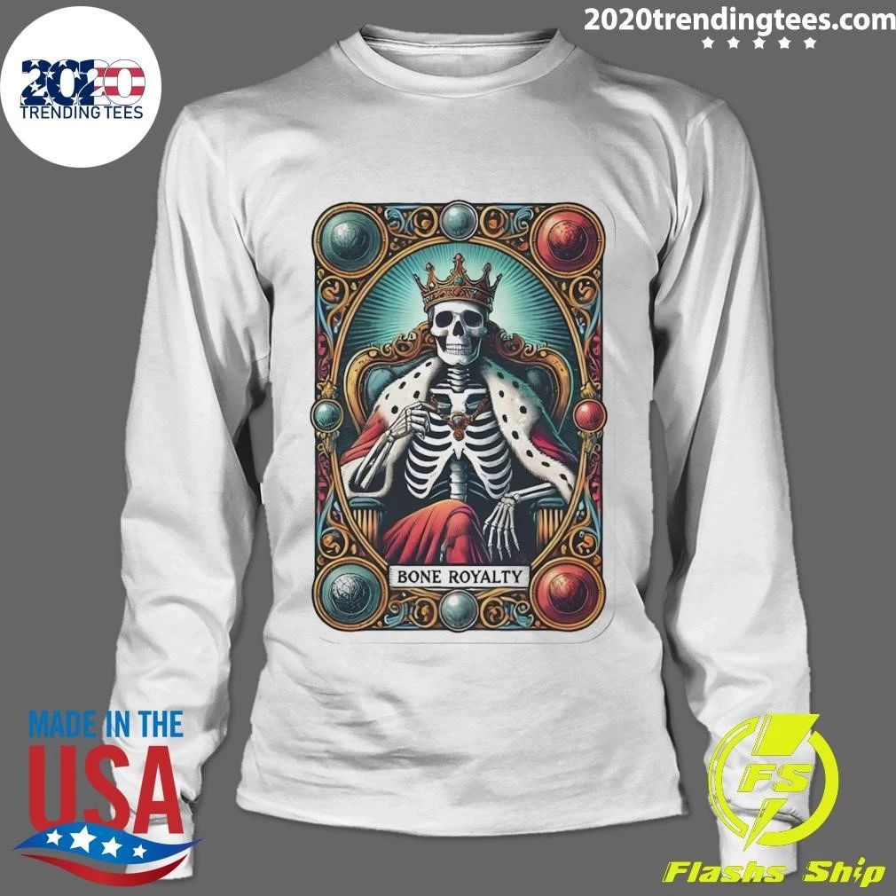 Bone Royalty Gothic Skeleton King Tarot Shirt
