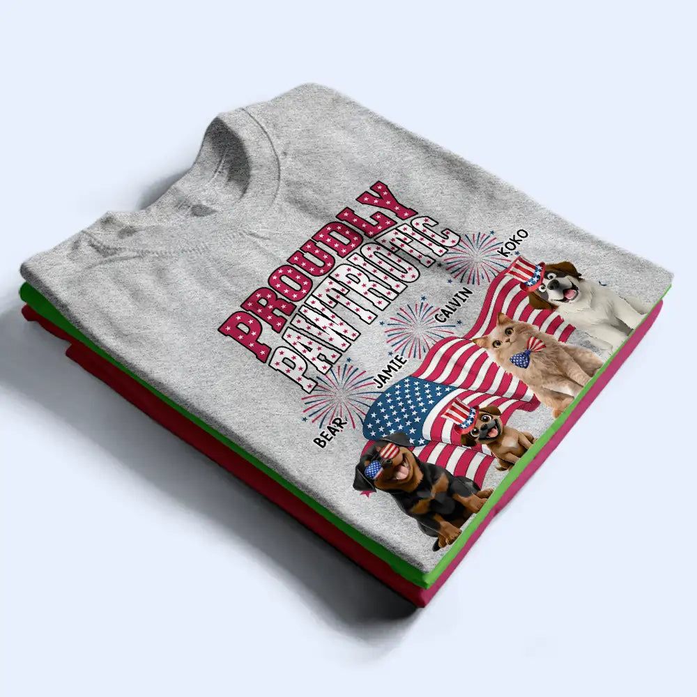 Proudly Pawtriotic 250 Years Of Freedom Dog Cat - Personalized T Shirt