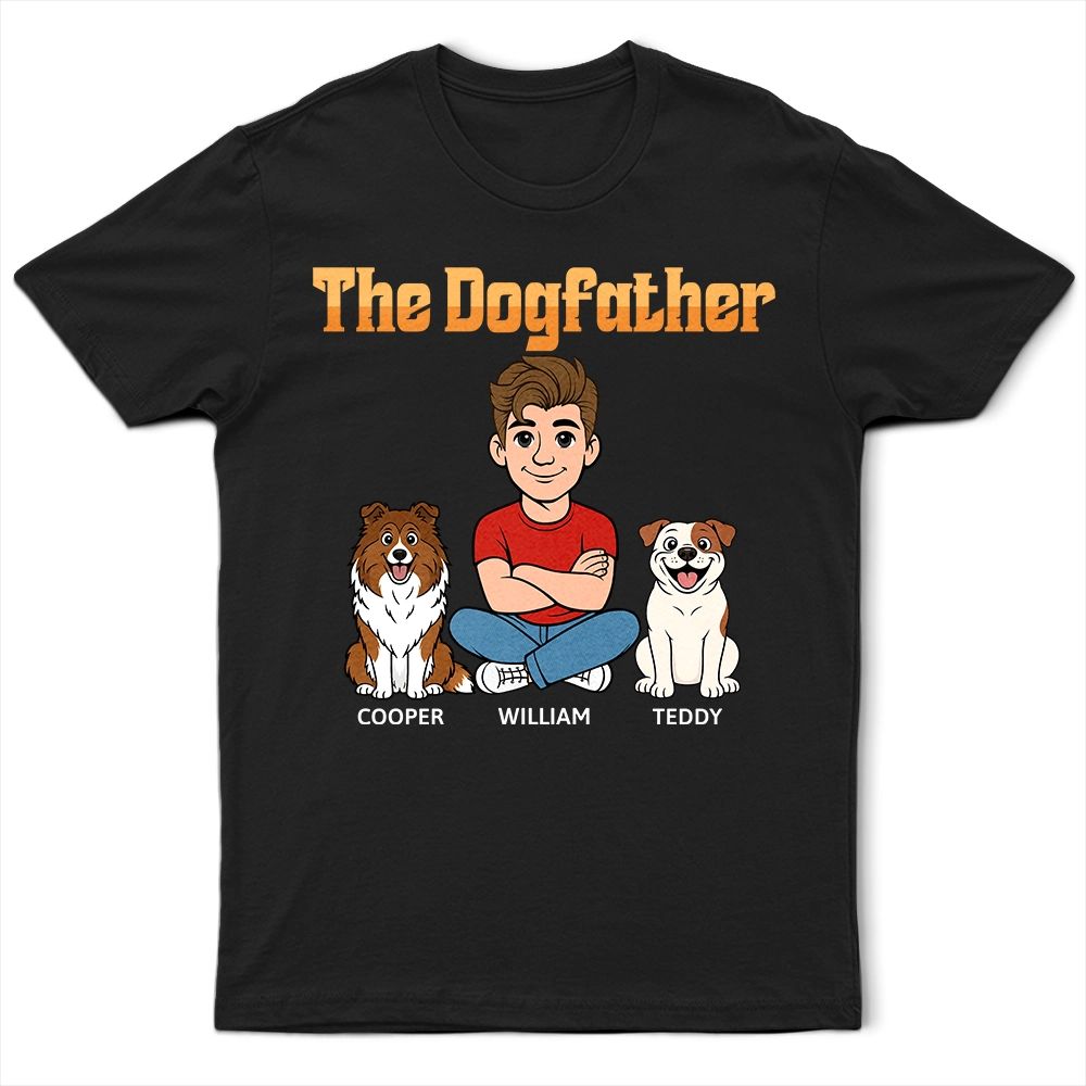 Retro Style The Dogfather Catfather - Personalized T Shirt