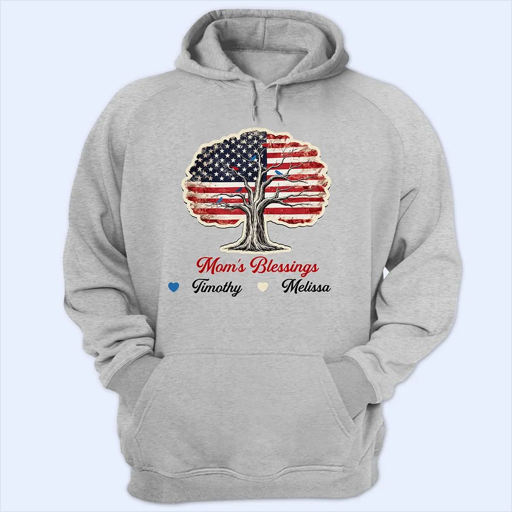 Stars & Stripes Grandma's Blessing - Personalized T Shirt