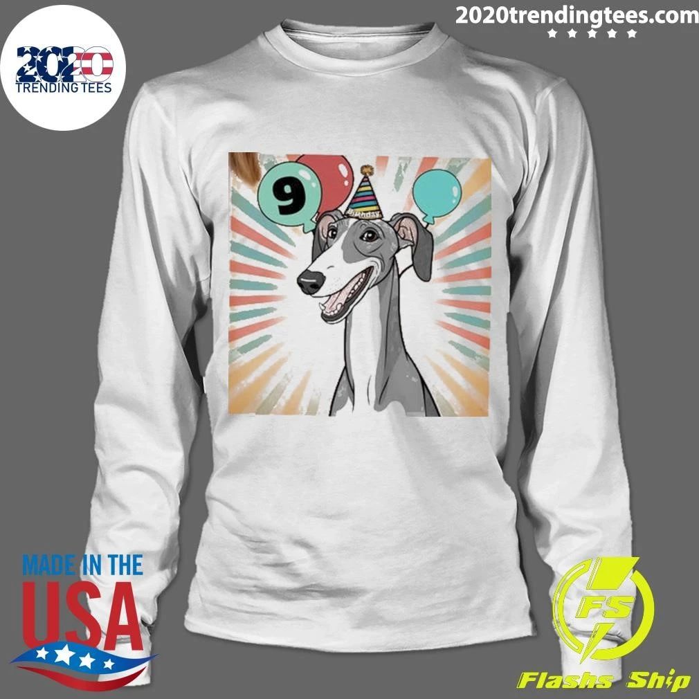 Dog Personalized Greyhound Birthday Shirt