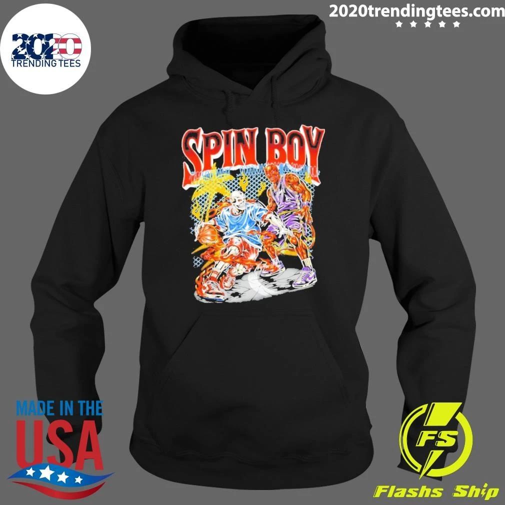 Spin Boy Basketball Skeleton streetball Shirt