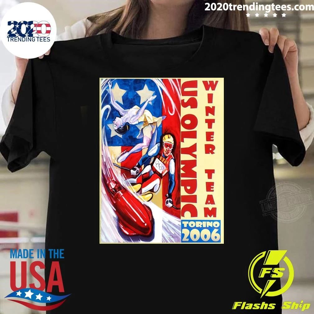 Torino 2006 Winter Games US Olympic Team Official Commemorative Shirt