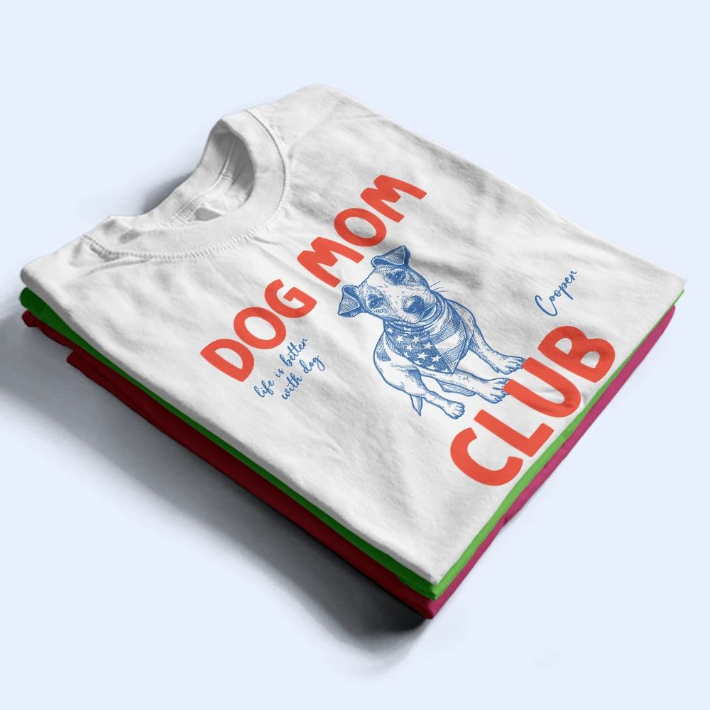 Custom Photo Ink Drawing Cat Mom Dog Mom Club - Personalized T Shirt