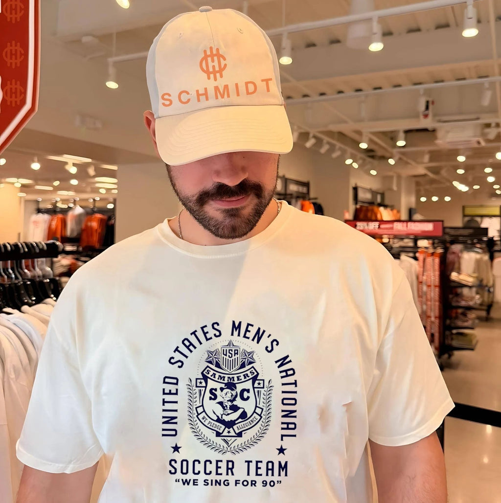 US Soccer Sammers We Sing For 90 Emblem logo shirt