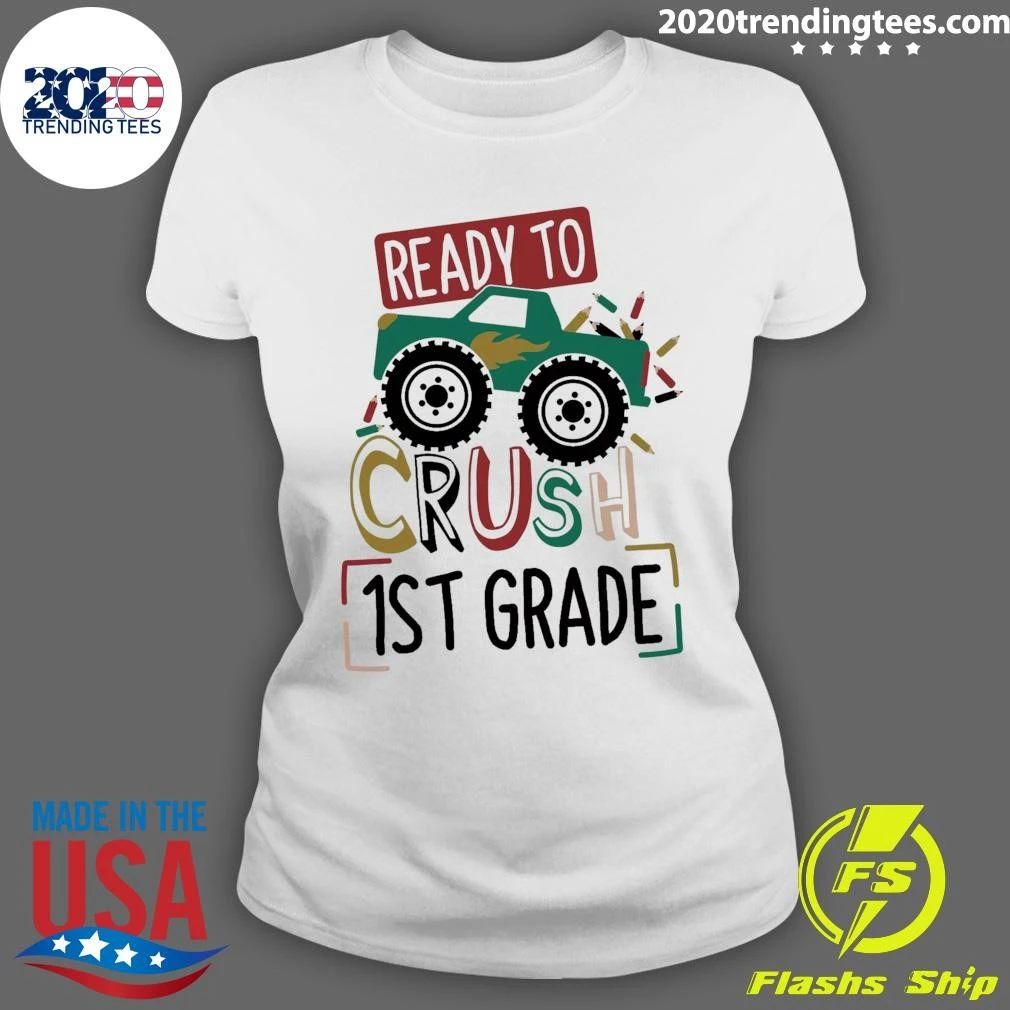 Ready To Crush 1st Grade Monster Truck Shirt
