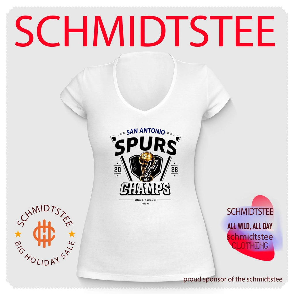 San Antonio Spurs 2026 NBA Champions White Logo shirt