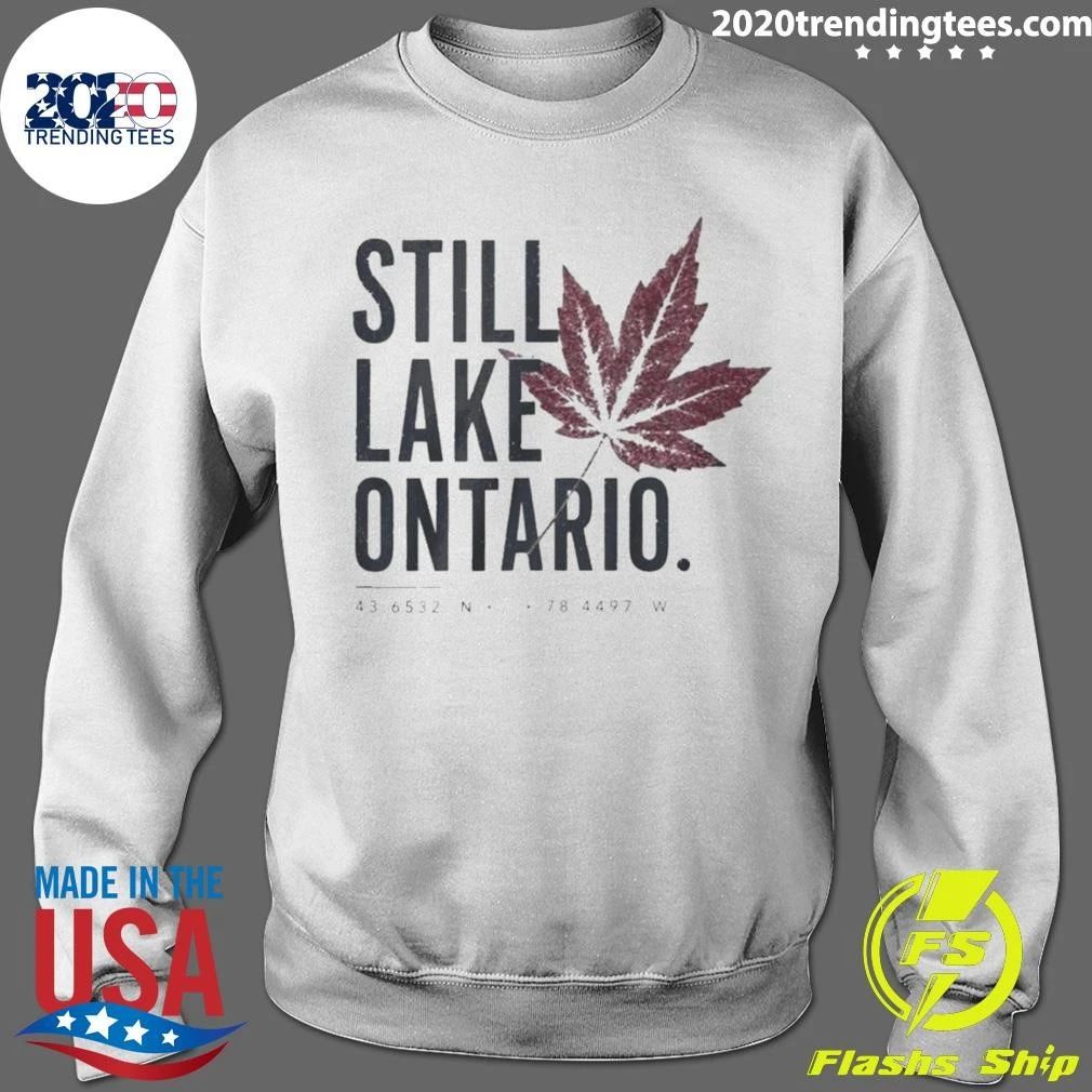 Still Lake Ontario With Coordinates Great Lakes Shirt