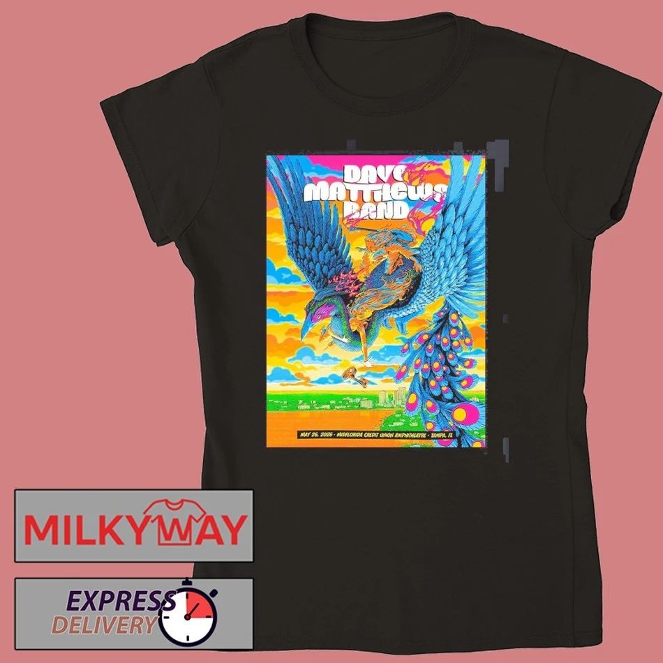 Dave Matthews Band Tampa Florida 2026 Event Poster At MidFlorida Credit Union Amphitheatre On May 26 2026 T-Shirt