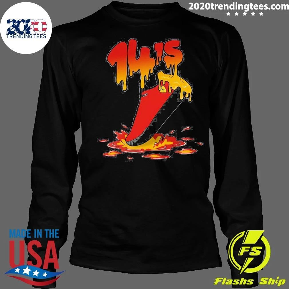 14’s Shoe Sneaker Sludges Drip Shirt