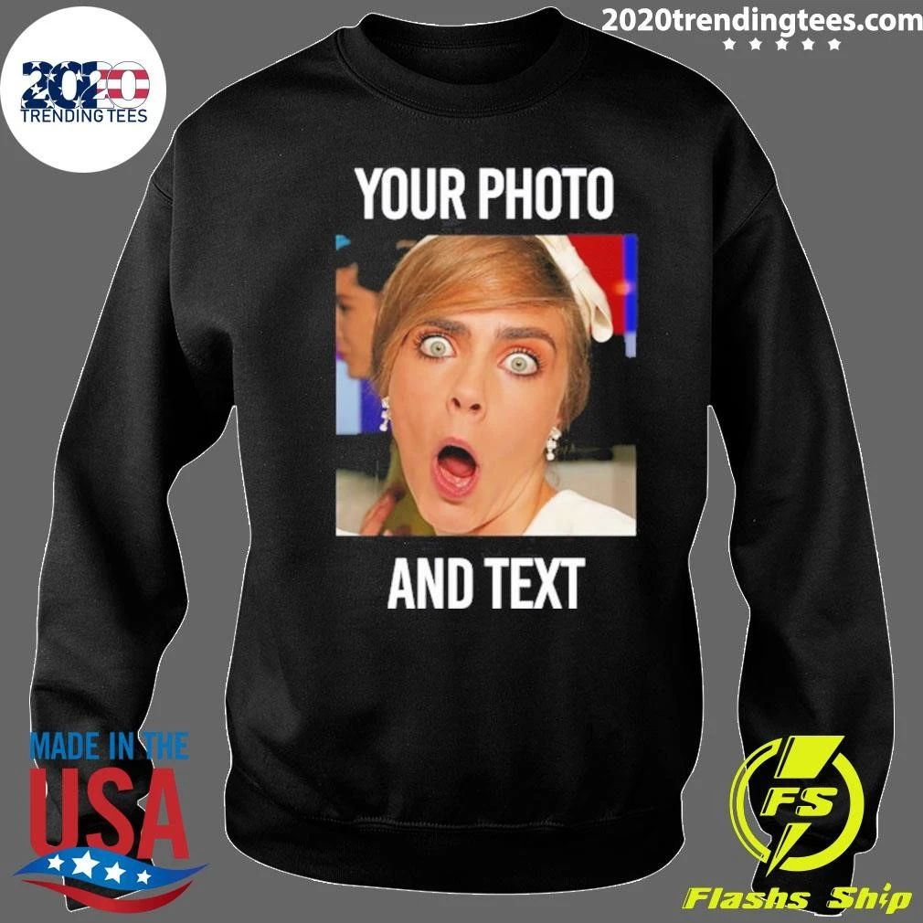 Personalised Your Photo and Text Cara Delevingne Shirt