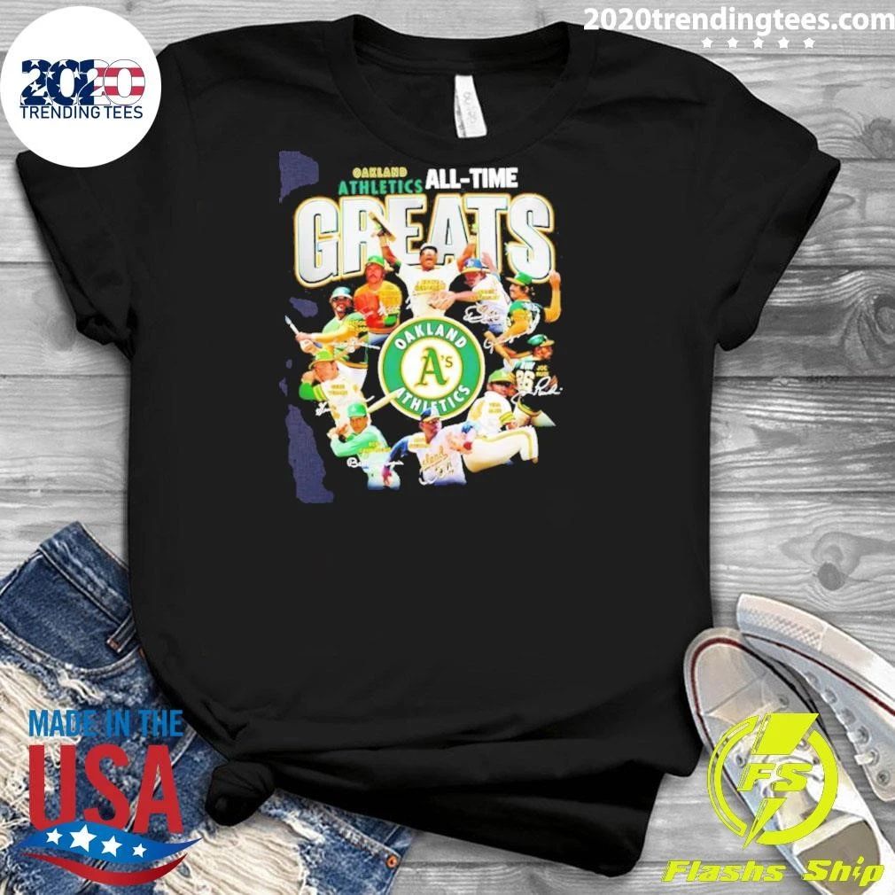 Oakland Athletics Baseball All-Time Greats MLB Signatures Shirt