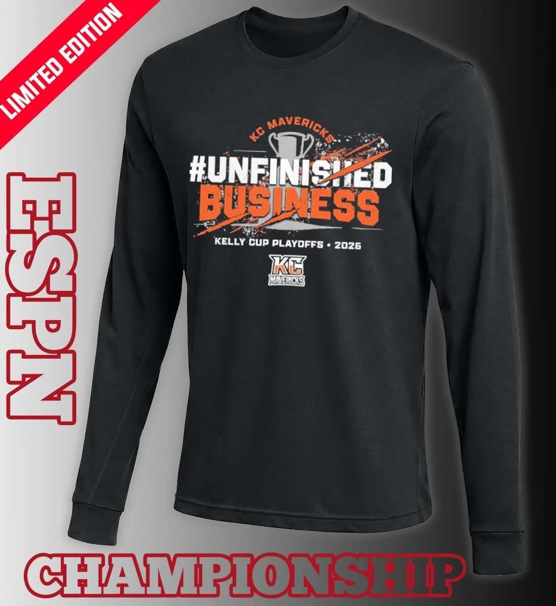 Kansas City Mavericks 2026 Kelly Cup Playoffs Unfinished Business Shirt