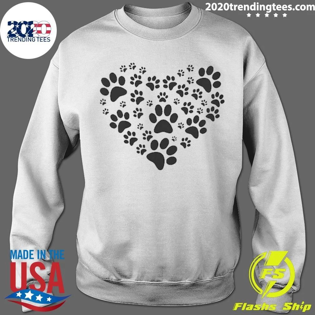 Paw Print Heart Pet Lover Shirt