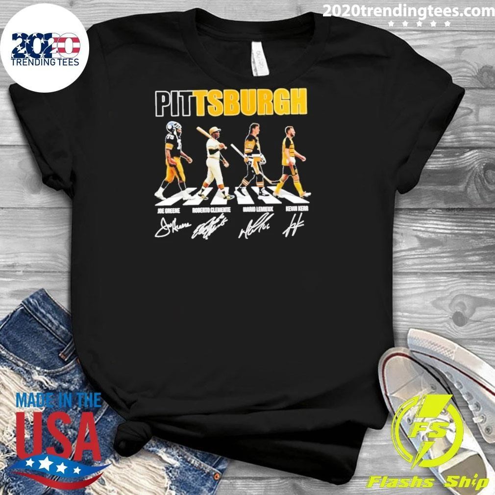 Pittsburgh Sports Team Steelers Pirates Penguins Legends Abbey Road Signatures Shirt