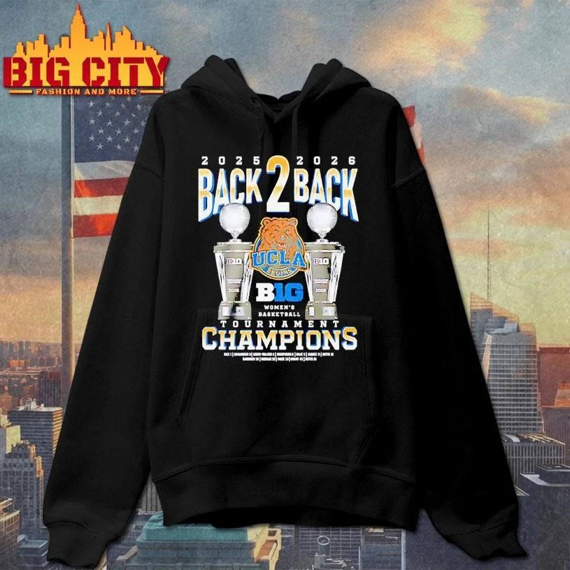 Ucla Bruins 2025 2026 back 2 back Tournament Champions trophies Shirt