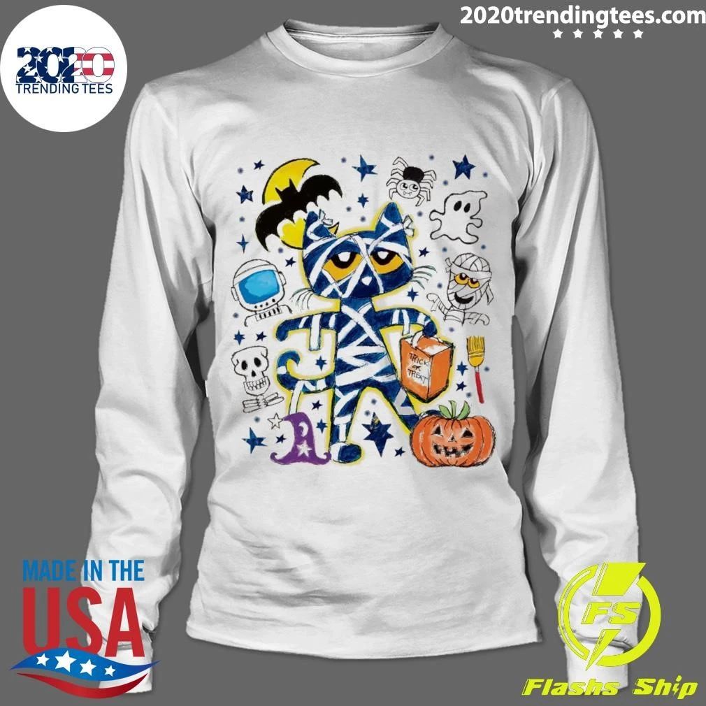 Pete the Cat Halloween Icons Cropped Shirt