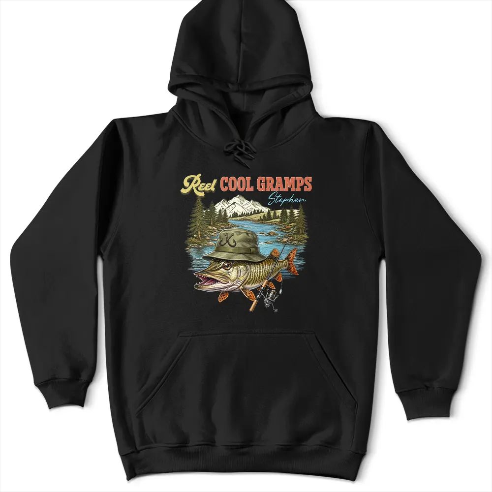 Reel Cool Dad Gradpa - Personalized T Shirt