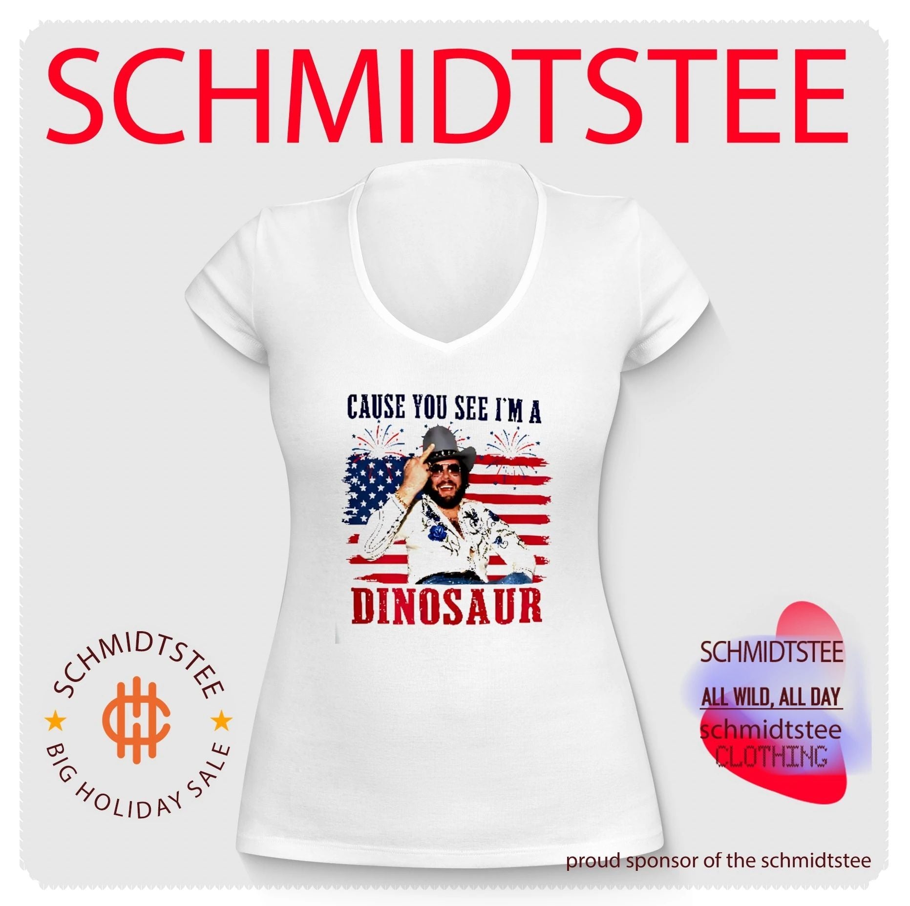 Hank Williams Jr Cause You See I’m A Dinosaur 4th of July shirt