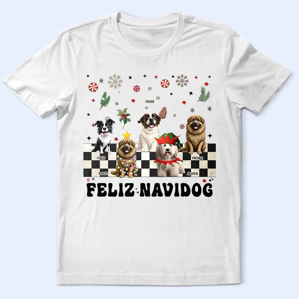 Merry Woofmas Retro - Personalized T Shirt