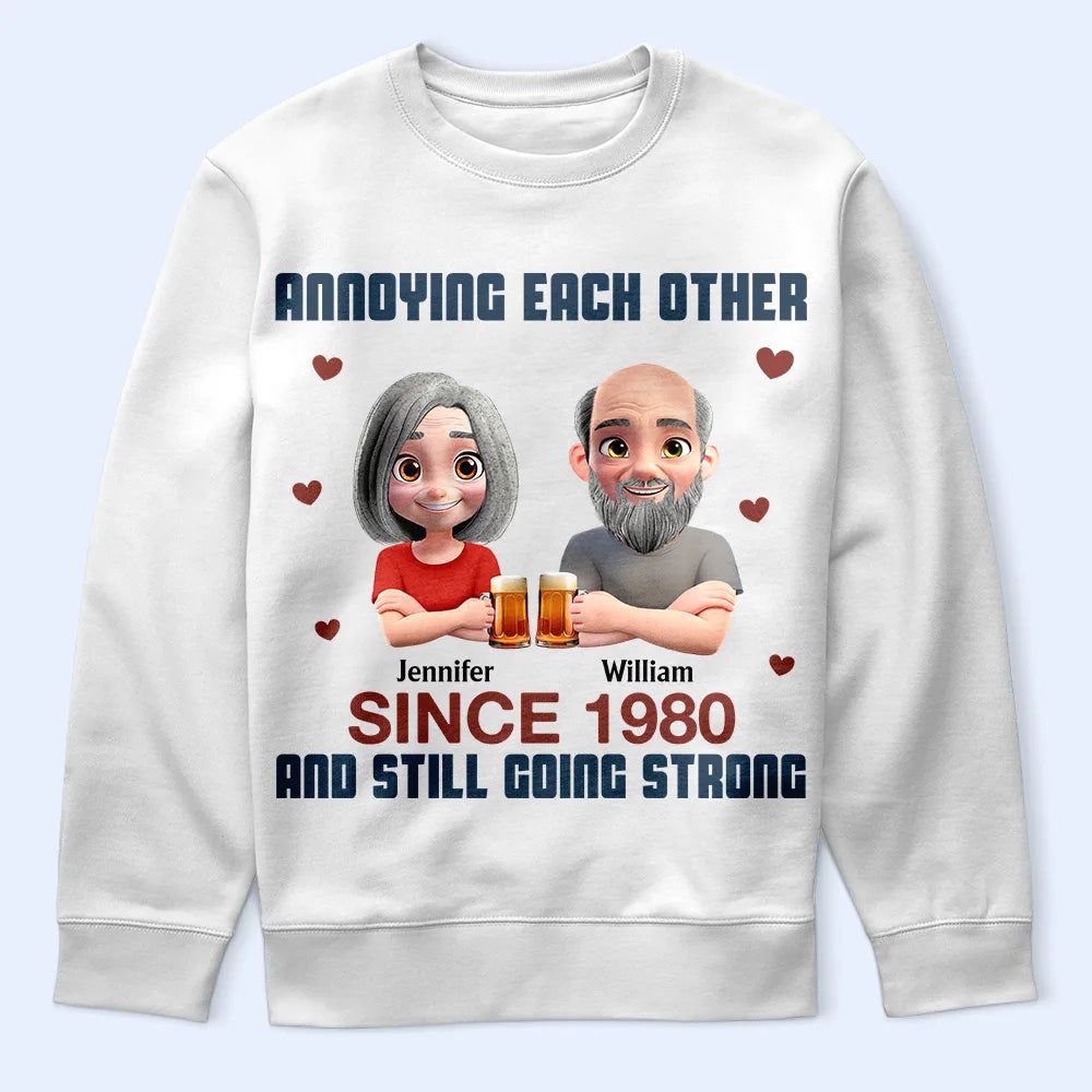 Cross Arms Couple Annoying Each Other - Personalized T Shirt