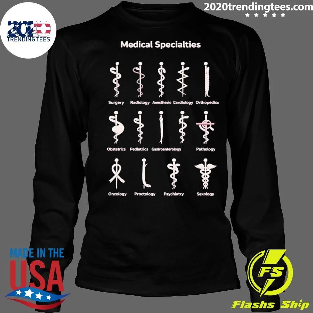 Medical Specialties Caduceus Snakes Funny Doctor Nurse Humor Shirt