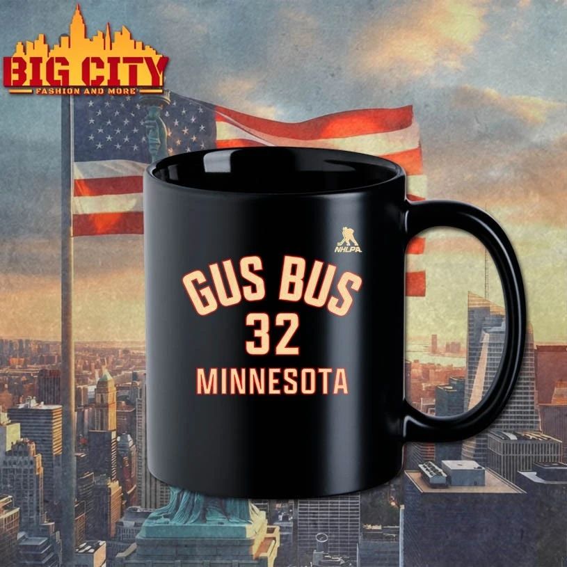 Filip Gustavsson Minnesota Gus Bus Name & Number t-shirt