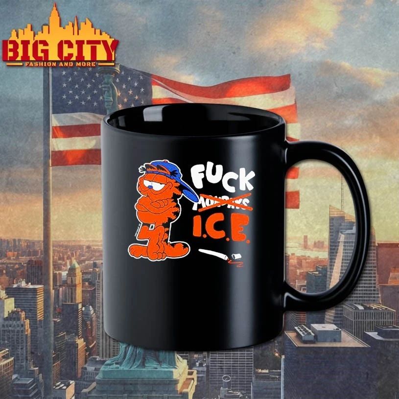 Garfield Says Fuck ICE t-shirt