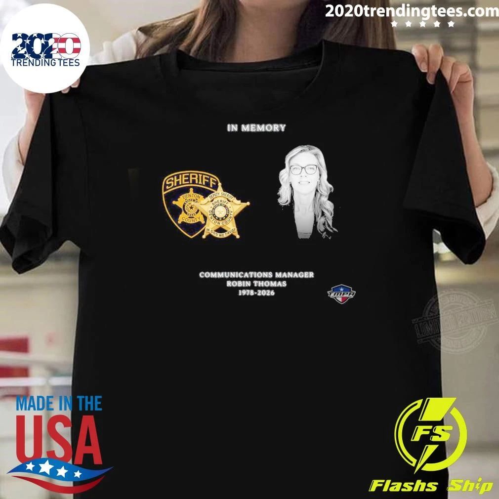 In Memory Communications Manager Robin Thomas 1978-2026 Shirt