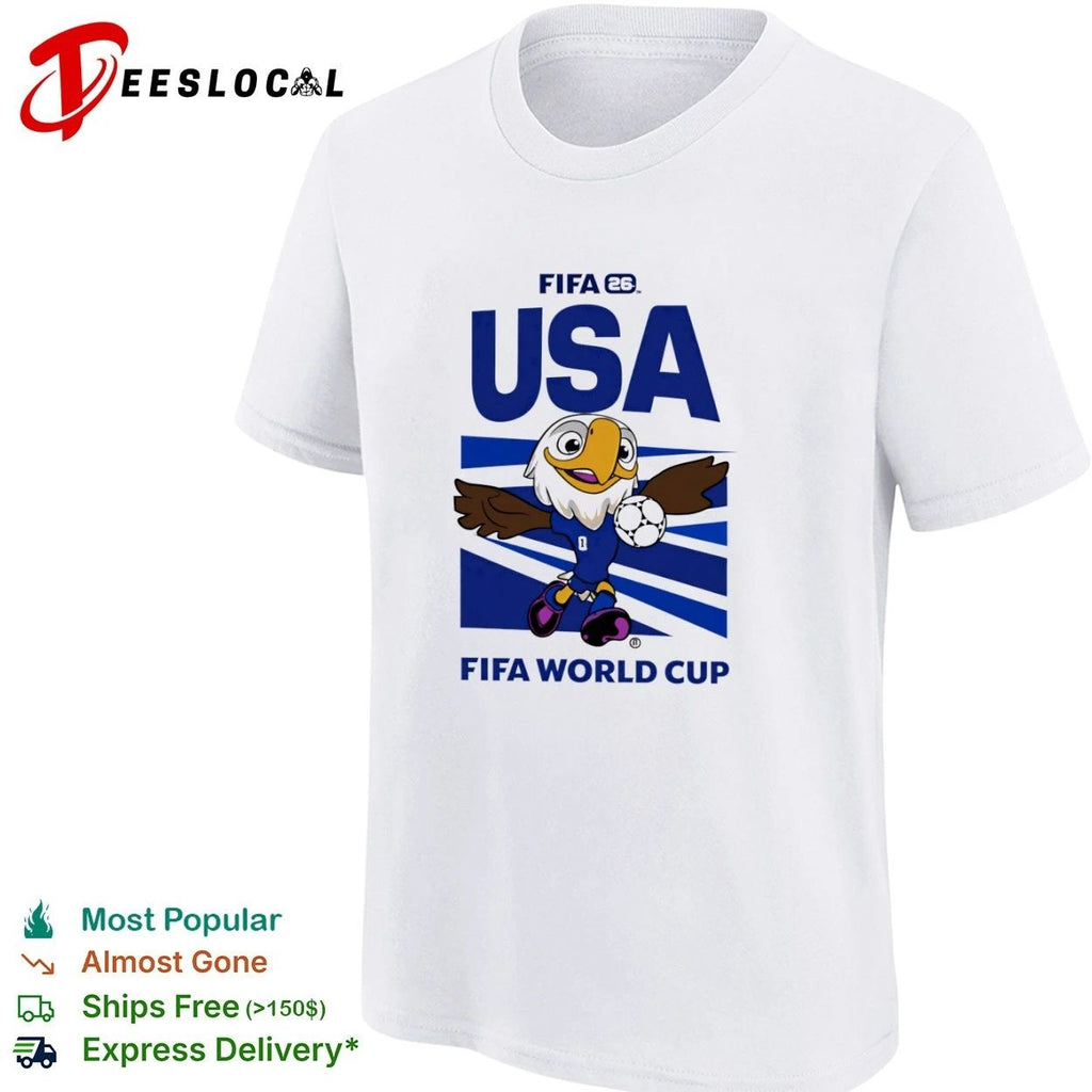 FIFA 26 USA Football Fan Eagle Mascot Global Soccer Championship T-shirt