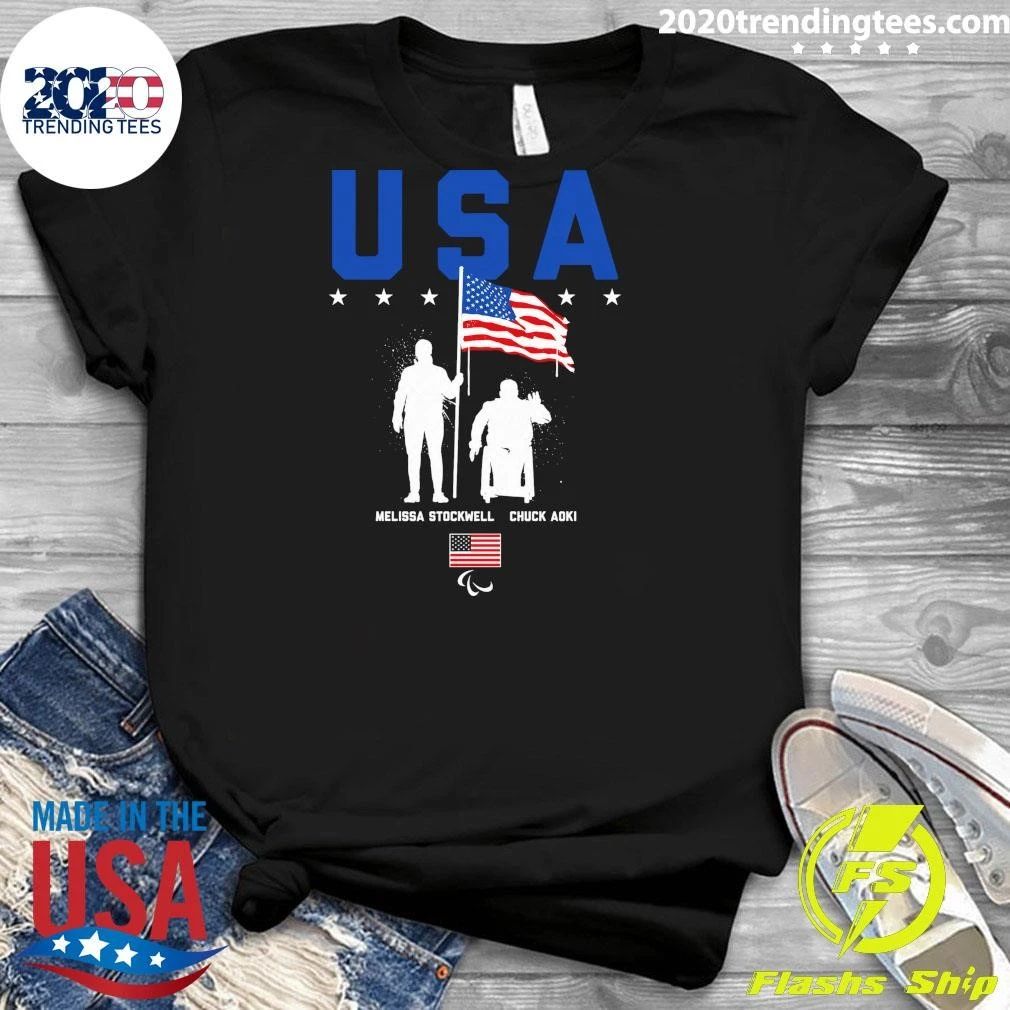 Team USA Melissa Stockwell and Chuck Aoki Flag Bearers Shirt