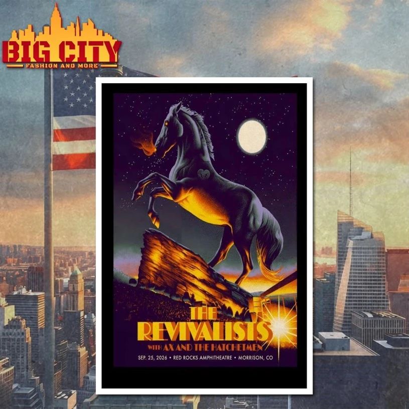 The Revivalists Sept 25 2026 Red Rocks Amphitheatre In Morrison CO Poster T-shirt