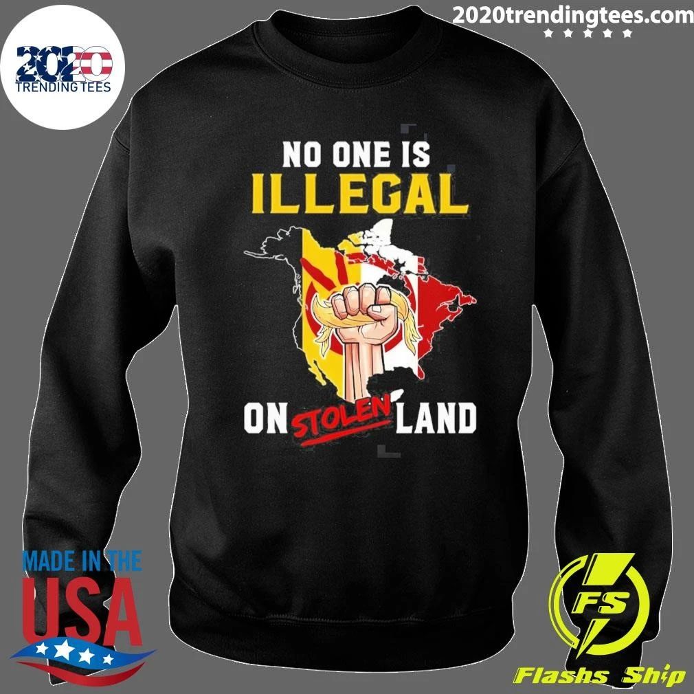 American Indian Movement No One Is Illegal On Stolen Land Tee Shirt