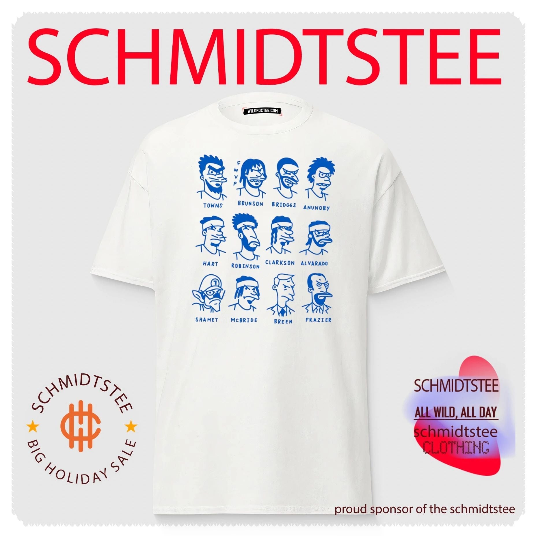 New York Knicks team of destiny cartoon roster shirt