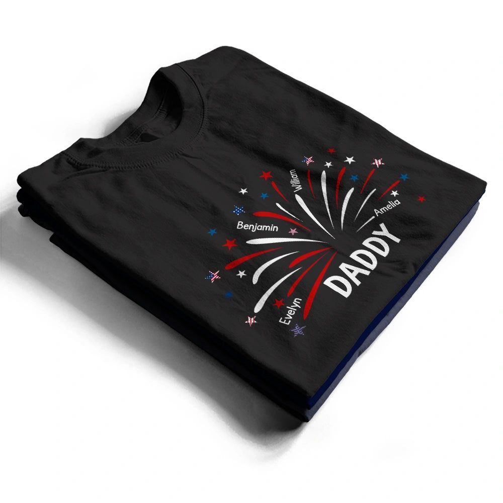 Grandpa Dad Firework Independence Day - Personalized T Shirt