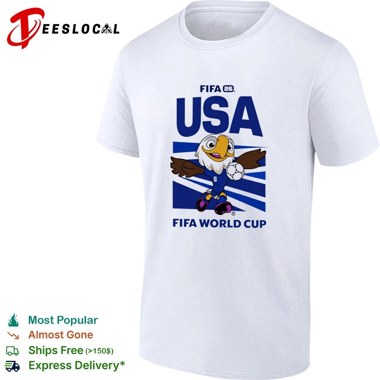 FIFA 26 USA Football Fan Eagle Mascot Global Soccer Championship T-shirt