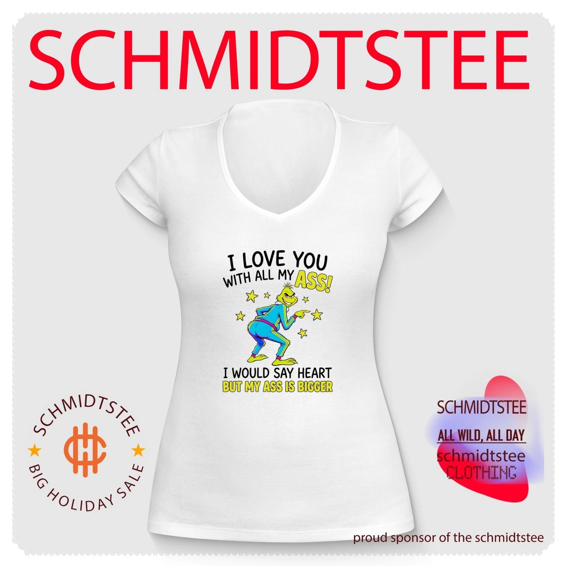The Grinch I Love You with All My Ass Funny Christmas shirt