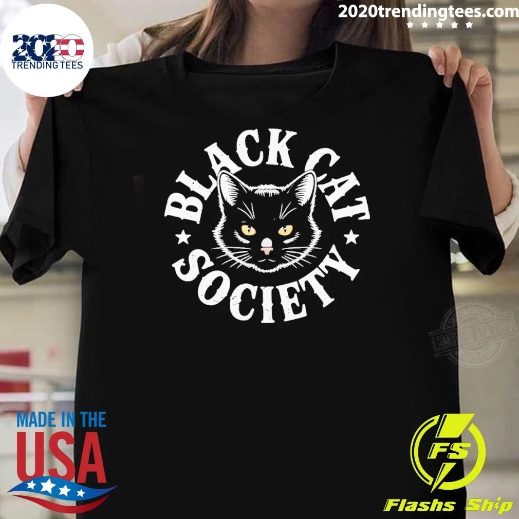 Black Cat Society Illustrated Shirt