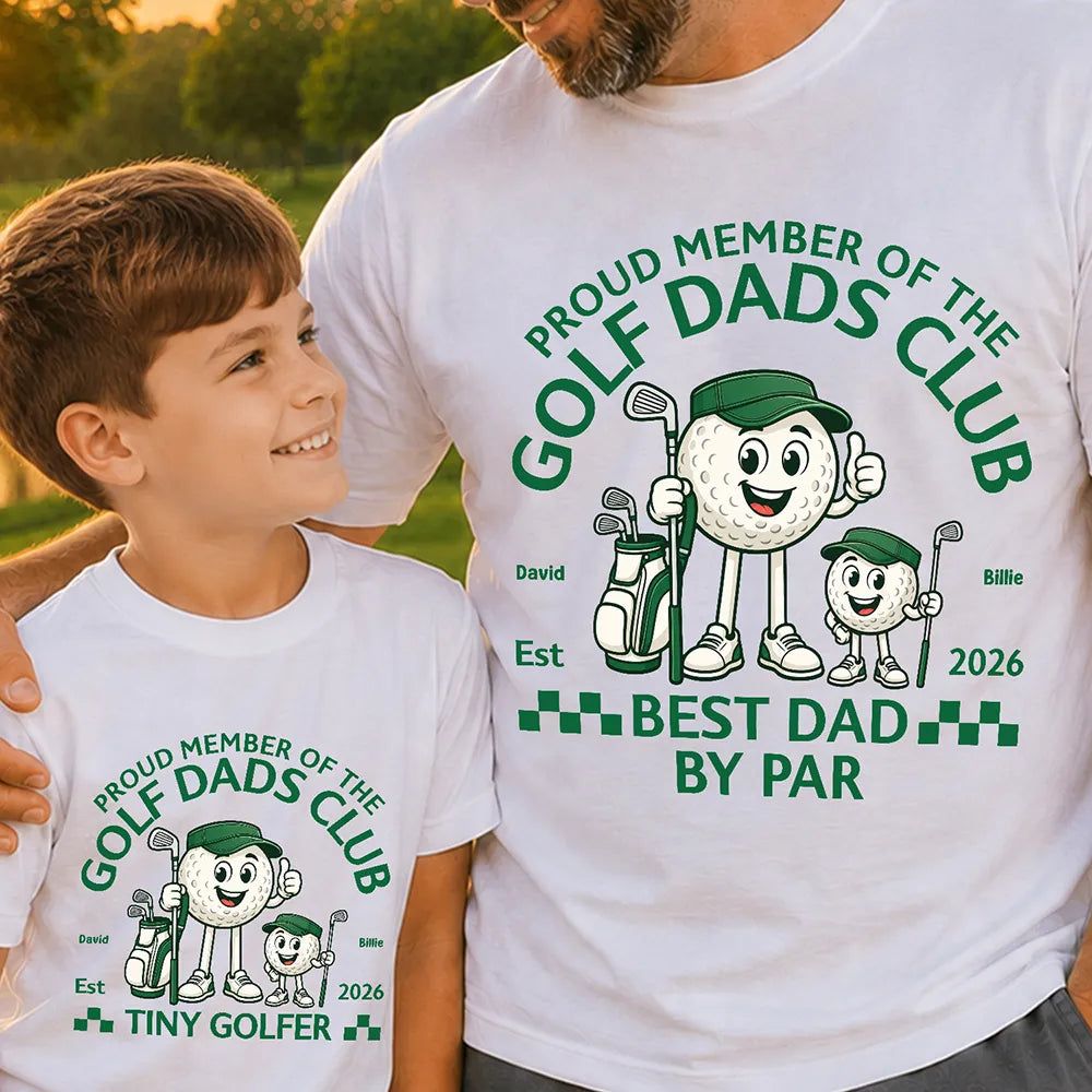 Proud Member Of The Golf Dads Club - Personalized T Shirt