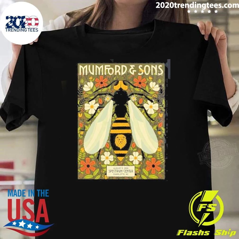 Mumford And Sons Charlotte NC At Spectrum Center On August 9 2026 Shirt