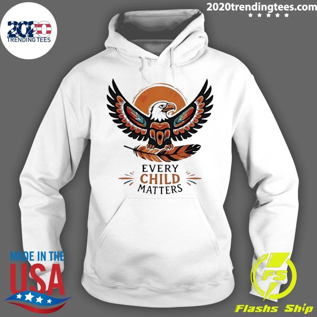 Every Child Matters Eagle Feather Indigenous Art Shirt