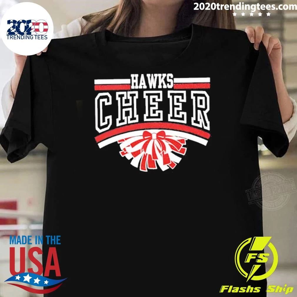 Hutchinson Hawks Cheer Maroon Glitter Shirt