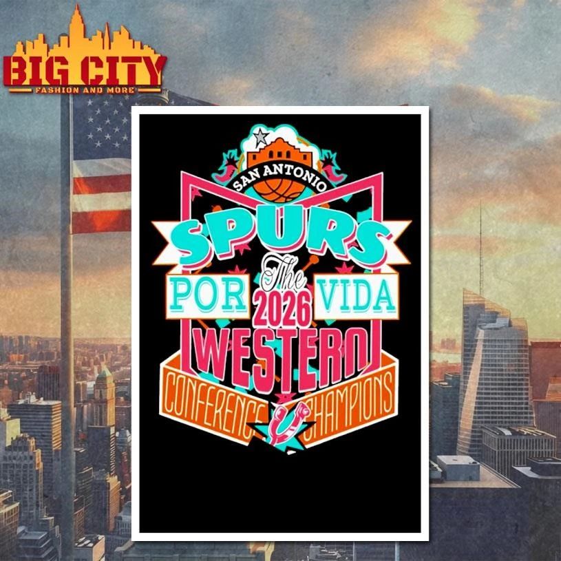 San Antonio Spurs 2026 Por Vida Western Conference Champions Shirt