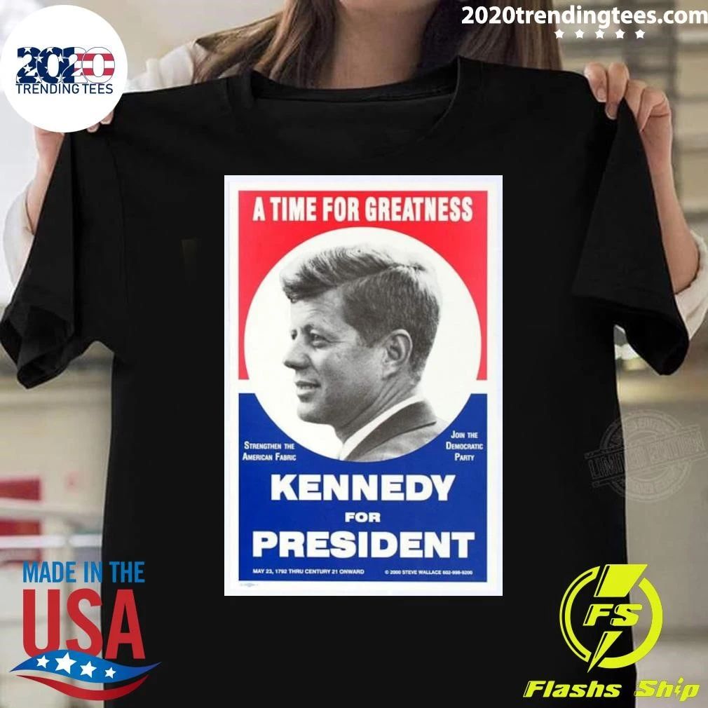 Vintage 1960’s JFK Kennedy Presidential Election Poster Shirt